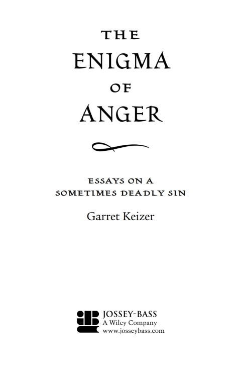 Cover image for book The Enigma of Anger