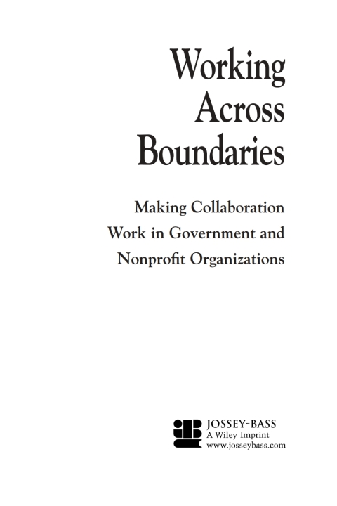 Cover image for book Working Across Boundaries