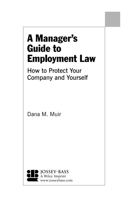 Cover image for book A Manager's Guide to Employment Law