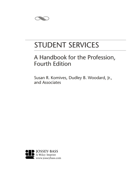 Cover image for book Student Services: A Handbook for the Profession