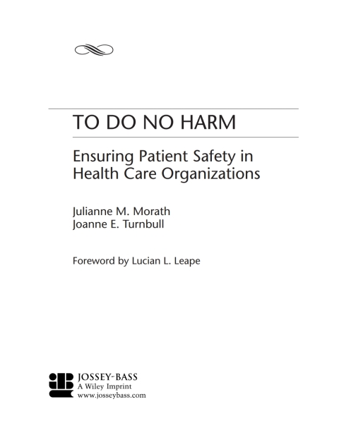Cover image for book To Do No Harm