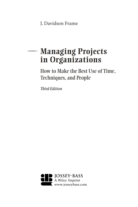 Cover image for book Managing Projects in Organizations