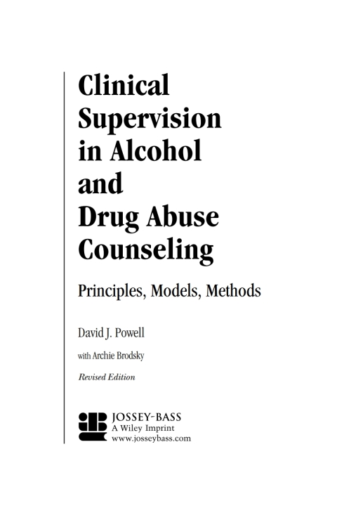 Cover image for book Clinical Supervision in Alcohol and Drug Abuse Counseling: Principles, Models, Methods