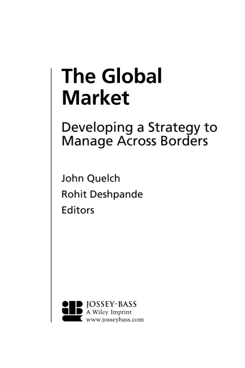 Cover image for book The Global Market