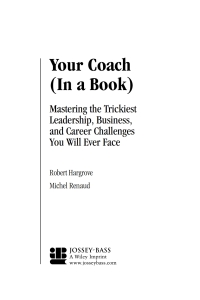 Cover image: Your Coach (in a Book) 1st edition 9780470397848