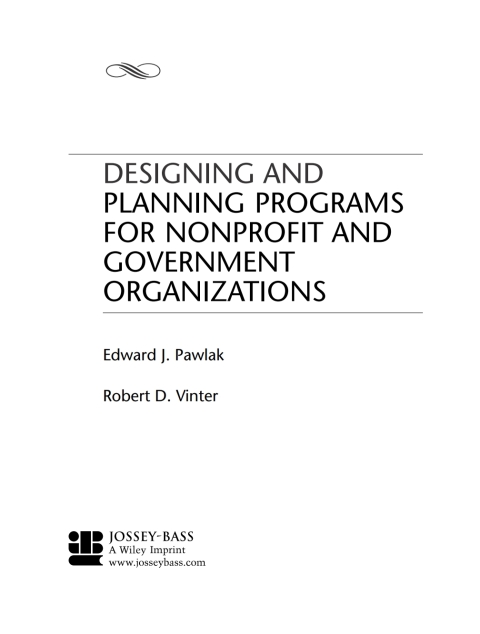 Cover image for book Designing and Planning?Programs for Nonprofit and Government Organizations