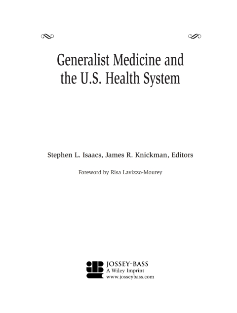 Cover image for book Generalist Medicine and the U.S. Health System