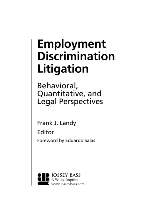 Cover image for book Employment Discrimination Litigation