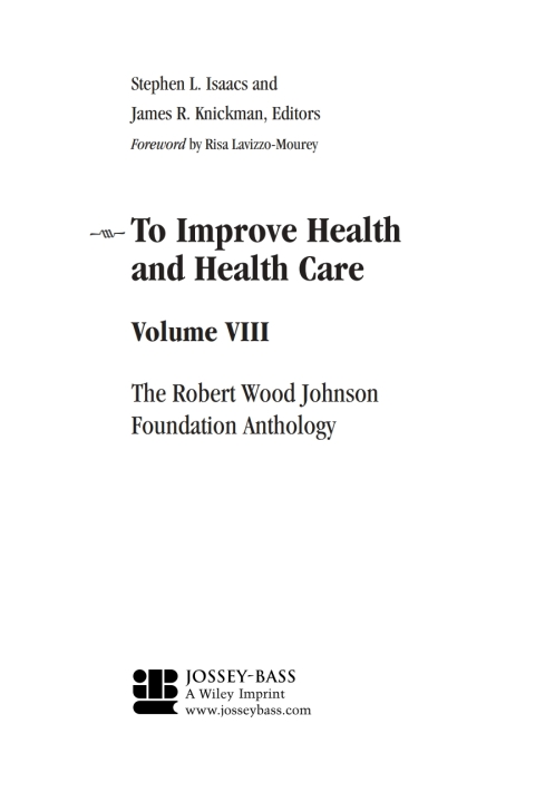 Cover image for book To Improve Health and Health Care