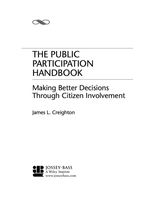Cover image for book The Public Participation Handbook: Making Better Decisions Through Citizen Involvement
