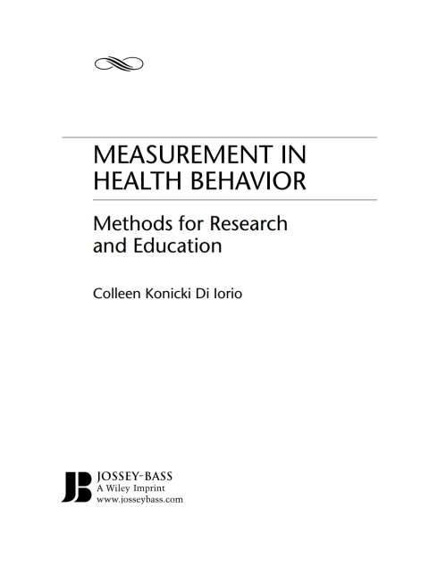 Cover image for book Measurement in Health Behavior