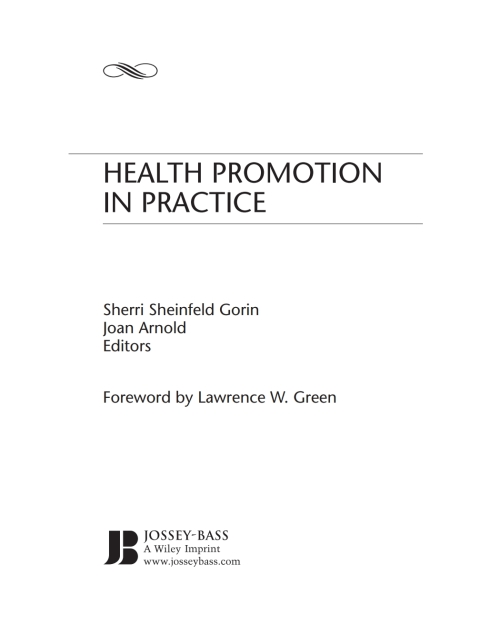 Cover image for book Health Promotion in Practice