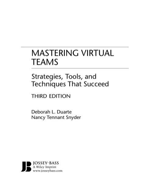 Cover image for book Mastering Virtual Teams: Strategies, Tools, and Techniques That Succeed, Revised and Expanded
