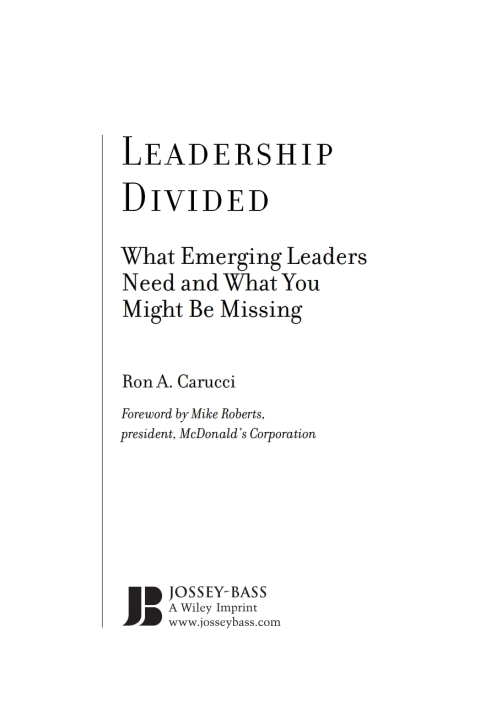 Cover image for book Leadership Divided