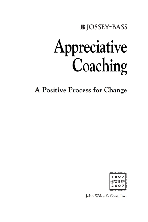 Cover image for book Appreciative Coaching