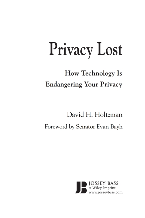 Cover image for book Privacy Lost
