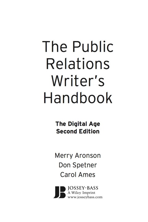 Cover image for book The Public Relations Writer's Handbook: The Digital Age