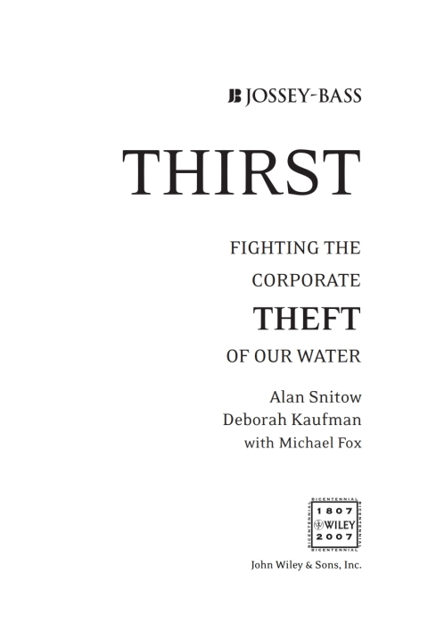 Cover image for book Thirst
