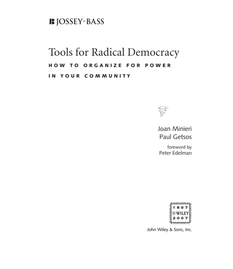 Cover image for book Tools for Radical Democracy: How to Organize for Power in Your Community