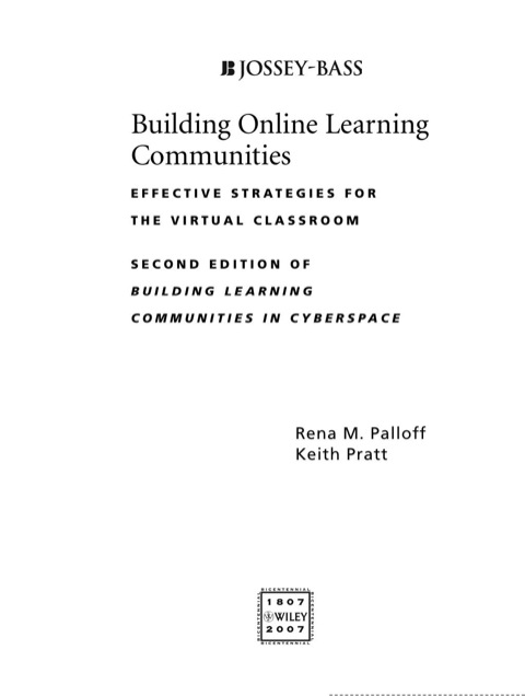 Cover image for book Building Online Learning Communities: Effective Strategies for the Virtual Classroom