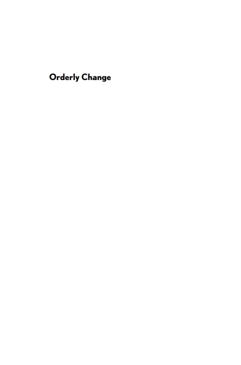 Cover image for book Orderly Change