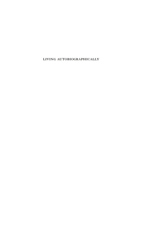 Cover image for book Living Autobiographically