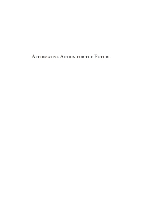 Cover image for book Affirmative Action for the Future