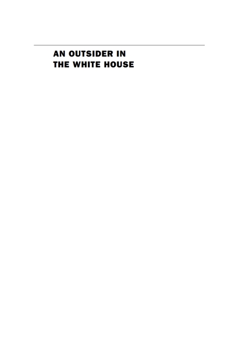 Cover image for book An Outsider in the White House