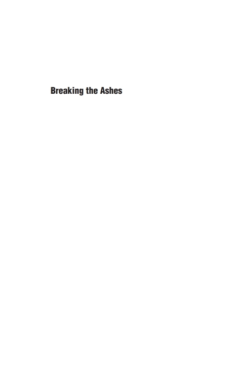 Cover image for book Breaking the Ashes