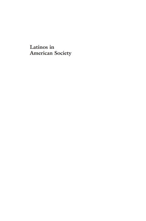 Cover image for book Latinos in American Society