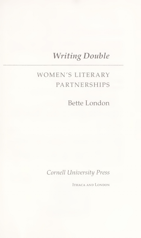 Cover image for book Writing Double