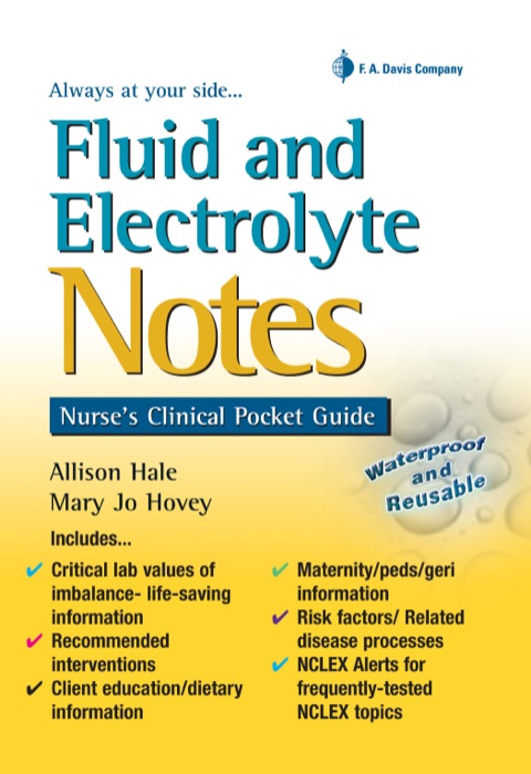 Cover image for book Fluid and Electrolyte Notes: Nurse's Clinical Pocket Guide