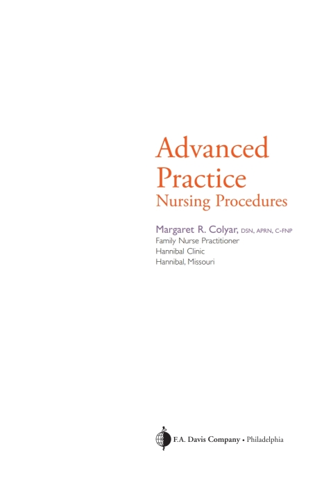 Cover image for book Advanced Practice Nursing Procedures