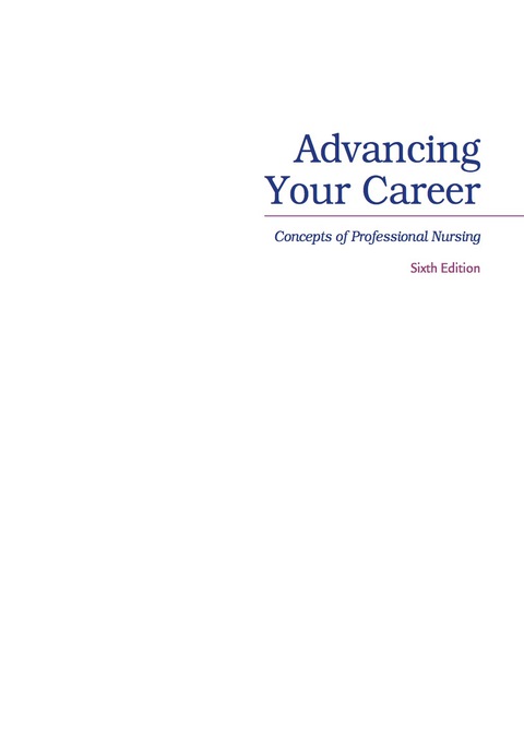 Cover image for book Advancing Your Career Concepts in Professional Nursing