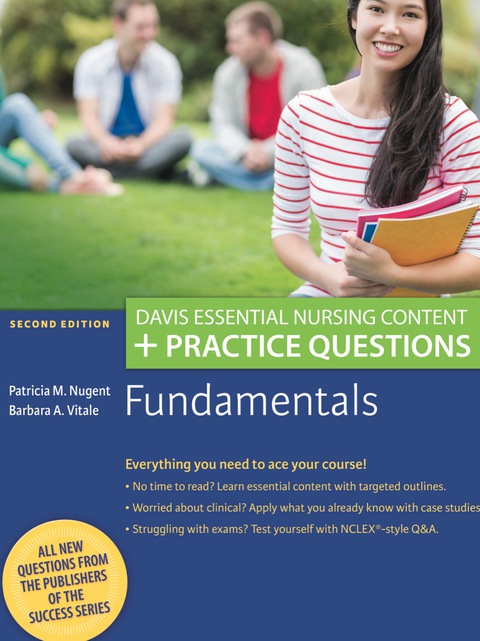 Cover image for book Fundamentals Davis Essential Nursing Content + Practice Questions