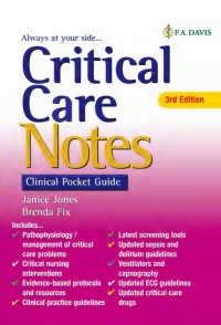 صورة الغلاف: Critical Care Notes 3e 3rd edition 9780803676695