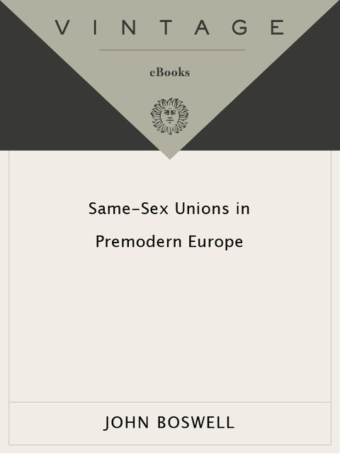 Cover image for book Same-Sex Unions in Premodern Europe