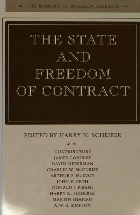 Cover image for book The State and Freedom of Contract