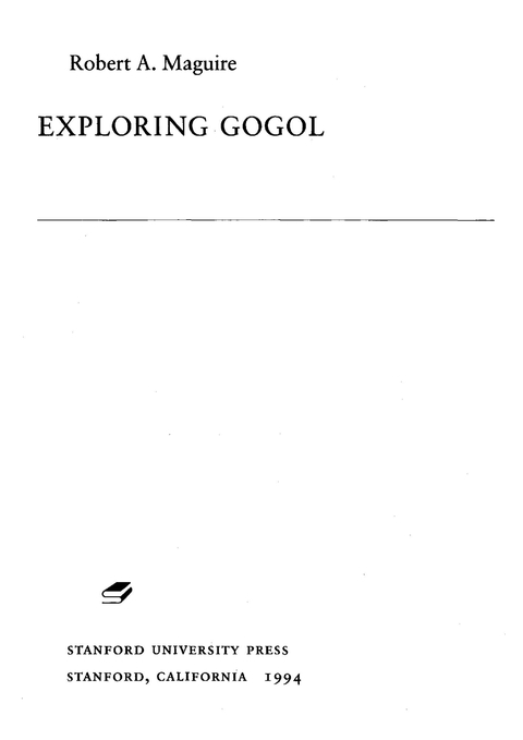 Cover image for book Exploring Gogol