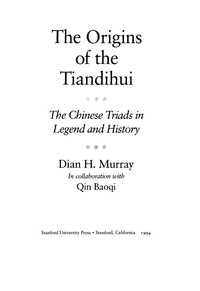 Titelbild: The Origins of the Tiandihui 1st edition 9780804723244