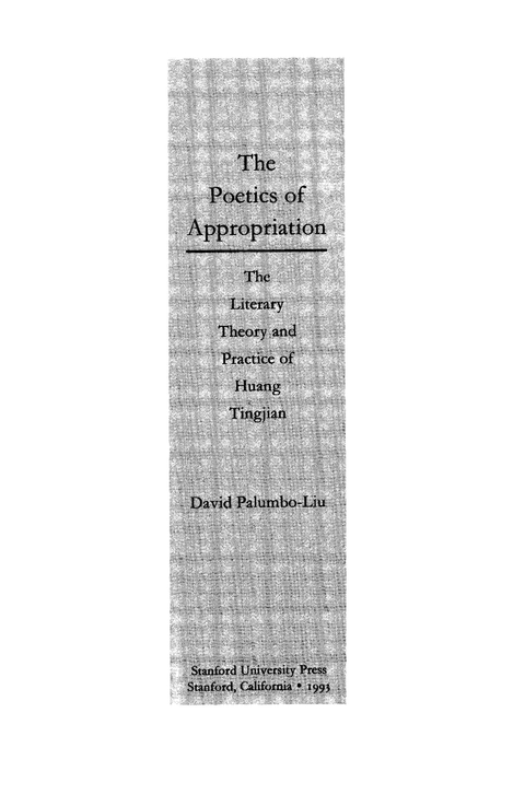 Cover image for book The Poetics of Appropriation
