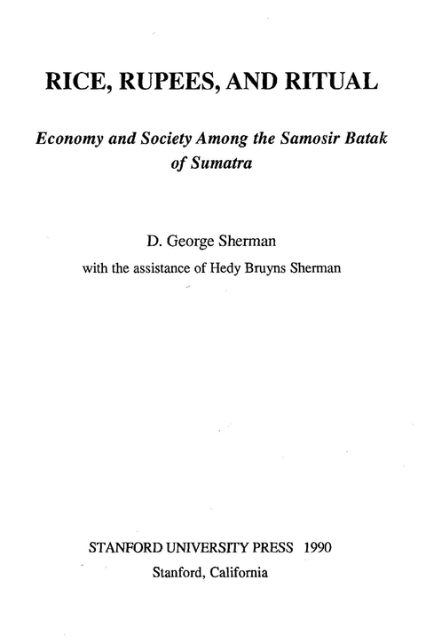 Cover image for book Rice, Rupees, and Ritual