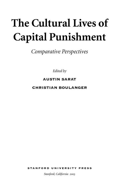 Cover image for book The Cultural Lives of Capital Punishment