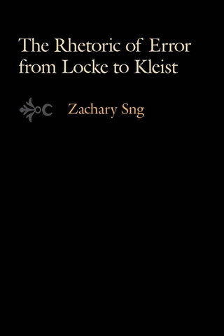 The Rhetoric of Error from Locke to Kleist