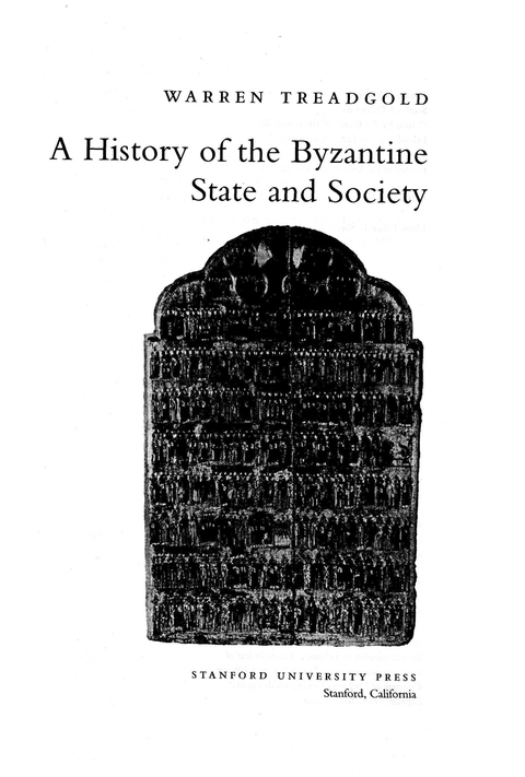 Cover image for book A History of the Byzantine State and Society