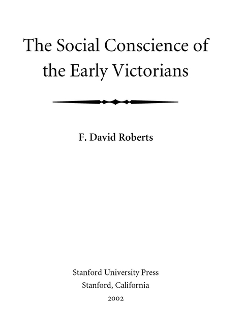 Cover image for book The Social Conscience of the Early Victorians