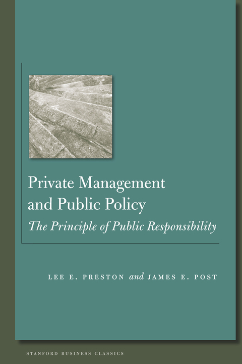 Cover image for book Private Management and Public Policy
