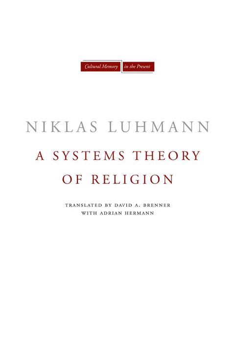 Cover image for book A Systems Theory of Religion