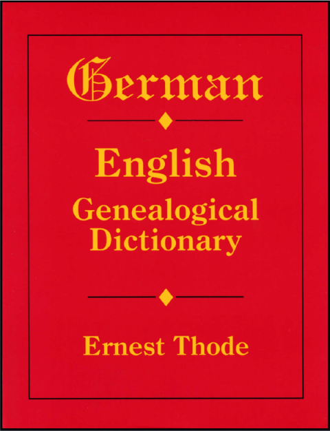 Cover image for book German-English Genealogical Dictionary