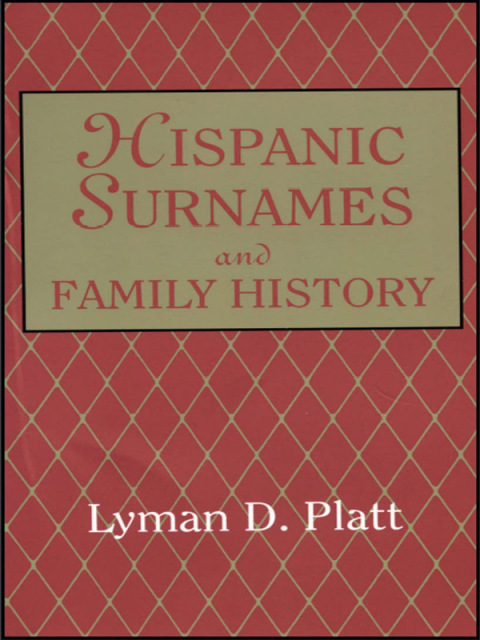 Cover image for book Hispanic Surnames and Family History